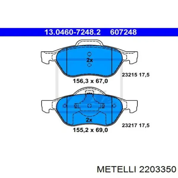 Pastillas de freno delanteras Renault Laguna 2 BG0, BG1