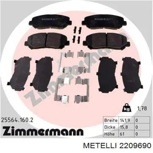 Pastillas de freno delanteras Mazda CX-5 1 KE, GH