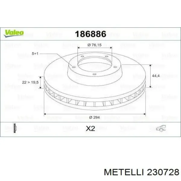 Disco de freno trasero Volkswagen Transporter 7HB, 7HJ, 7EB, 7EJ