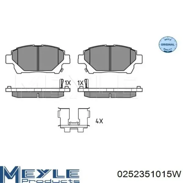 Pastillas de freno delanteras 252351017 Meyle