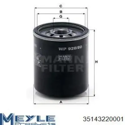Filtro de aceite C380 Union