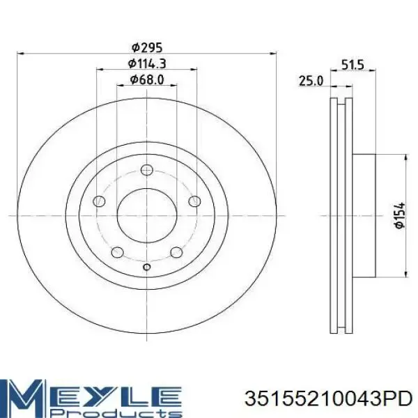 Disco de freno WN725 Necto