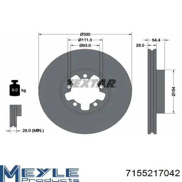 Comprar BDA236920 Open Parts Disco de freno delantero