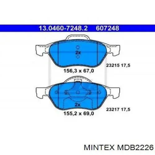 Pastillas de freno delanteras Renault Laguna 2 BG0, BG1