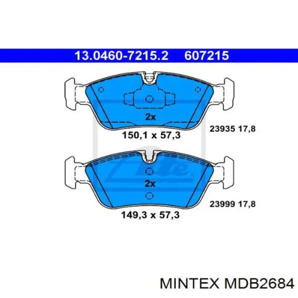 Pastillas de freno delanteras BMW 1 E81, E87