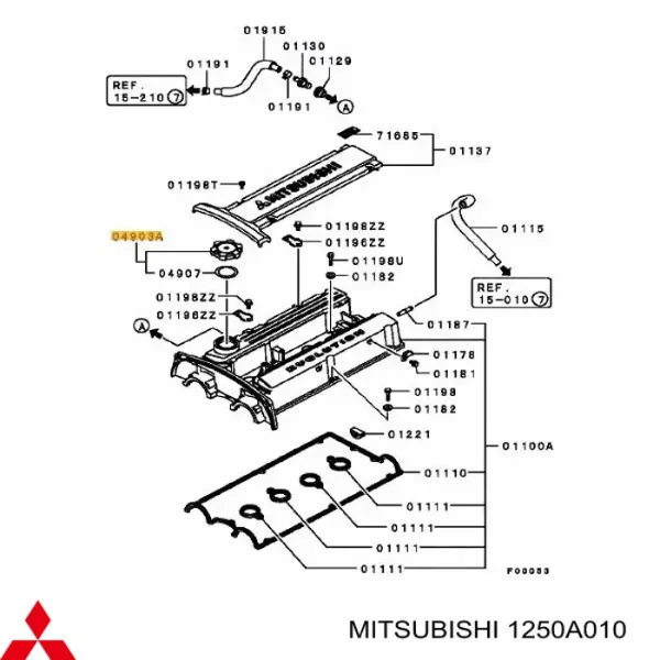 Tapa de aceite de motor 1250A010 Chrysler
