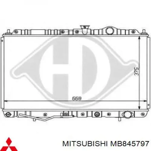 Radiador MB845796 Mitsubishi