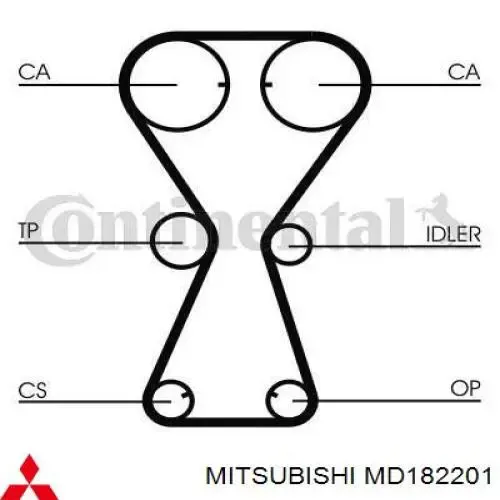 Correa distribución MD182201 Mitsubishi