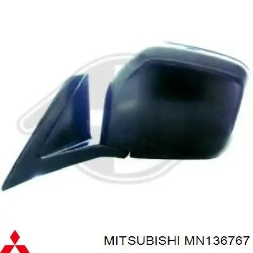 Espejo de retrovisor izquierdo MN136767 Mitsubishi