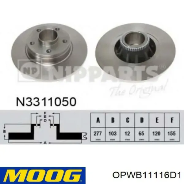 Disco de freno trasero Renault Trafic 2 FL