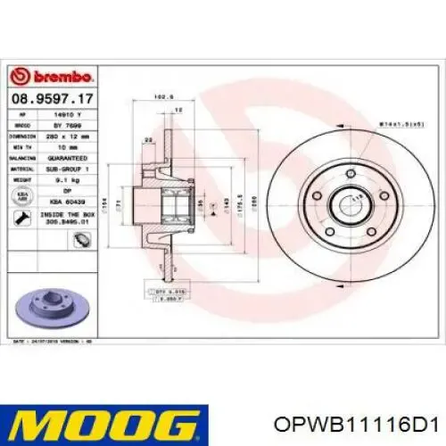 Disco de freno trasero Renault Trafic 2 FL