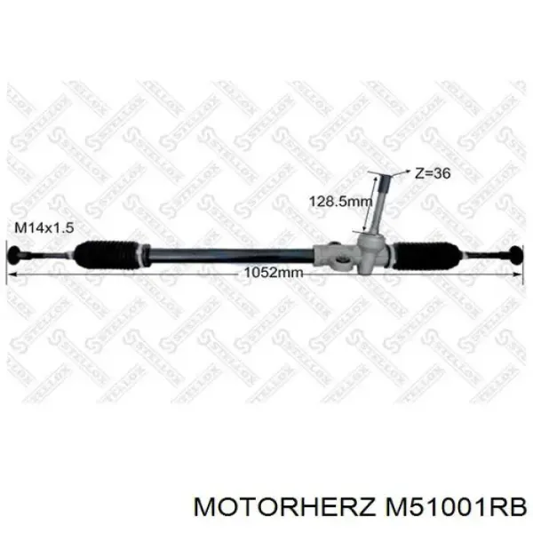 Cremallera de dirección M51001RB Motorherz