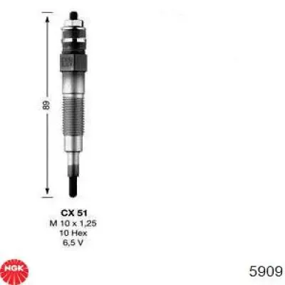 Bujía de incandescencia Volkswagen Polo 4 9N1