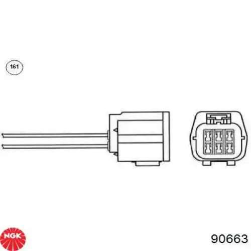 Sensor de oxígeno previo al catalizador 90663 NGK