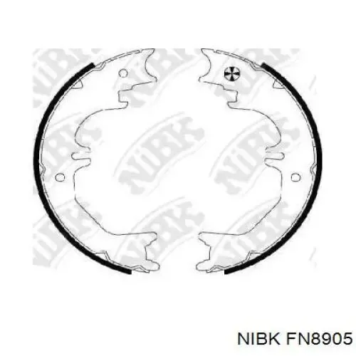 Zapatas de freno de mano FN8905 Nibk
