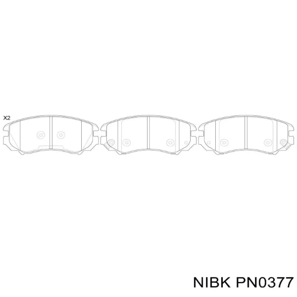 Pastillas de freno PN0377 Nibk