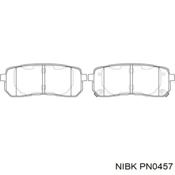Pastillas de freno traseras PN0457 Nibk