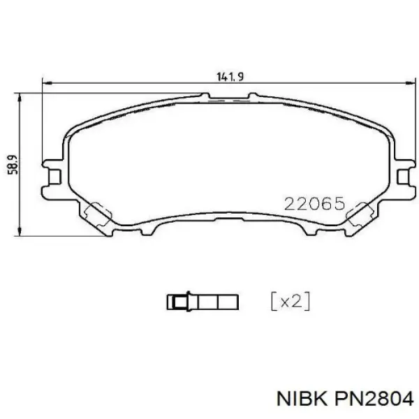 Pastillas de freno PN2804 Nibk