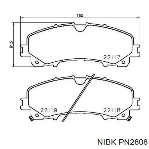 Pastillas de freno PN2808 Nibk