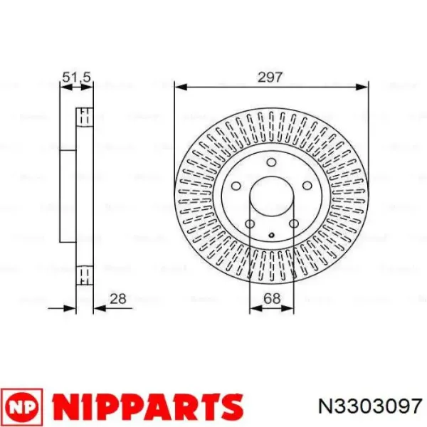 Freno de disco delantero Mazda CX-5 1 KE, GH