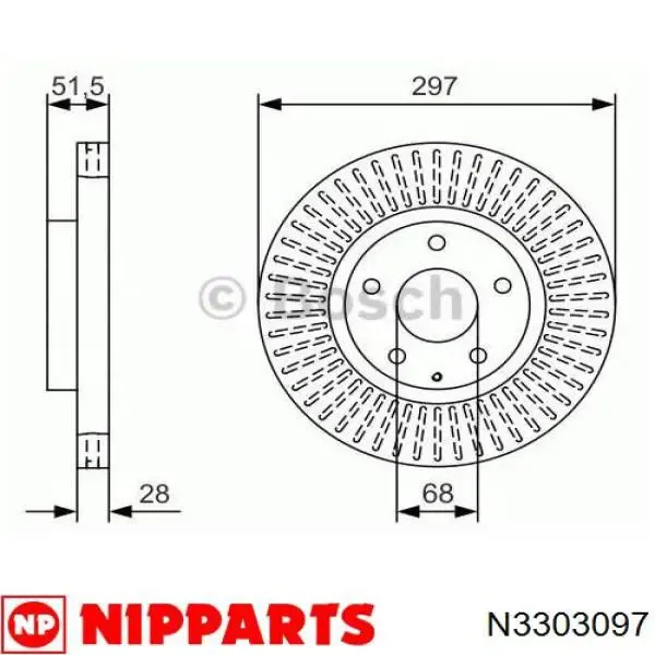 Freno de disco delantero Mazda CX-5 1 KE, GH