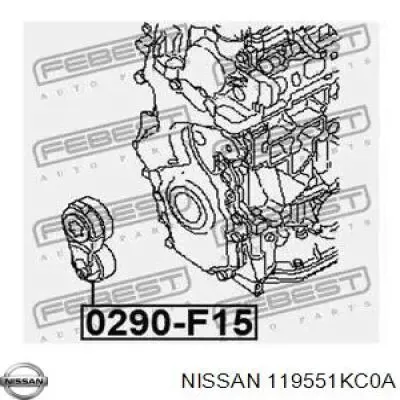 Tensor de correa poli V 119551KC0A Nissan/Infiniti