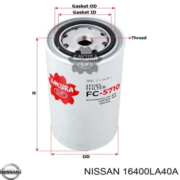 Filtro de combustible RD881A Rider