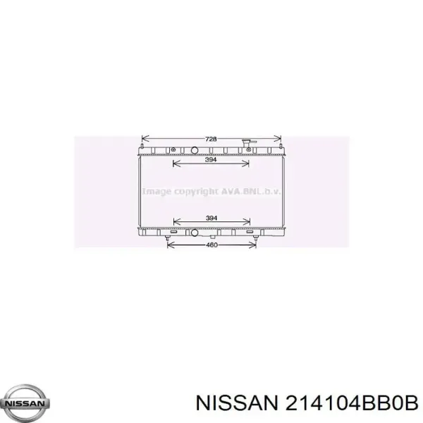 Radiador 214104BB0B Nissan/Infiniti