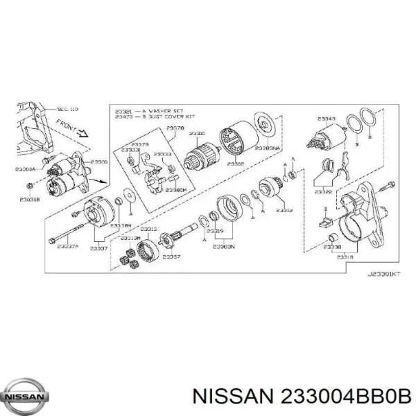 Motor de arranque 233004BB0B Nissan/Infiniti
