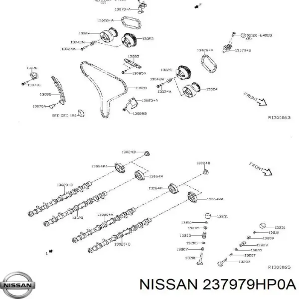 Junta de bomba de aceite 237979HP0A Nissan/Infiniti
