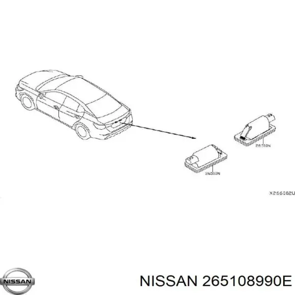 Luz matricula 265108990E Nissan/Infiniti