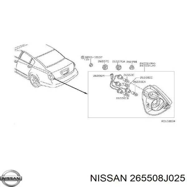 Piloto trasero derecho Nissan Altima L31