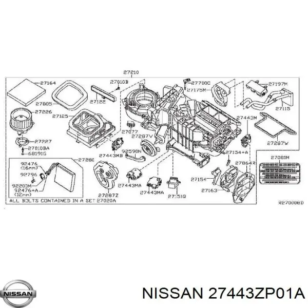 Actuador de compuerta del calefacción Nissan Navara NP300 III