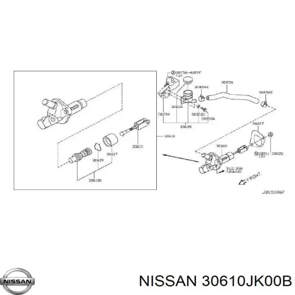 Cilindro maestro de embrague 30610JK00B Nissan/Infiniti