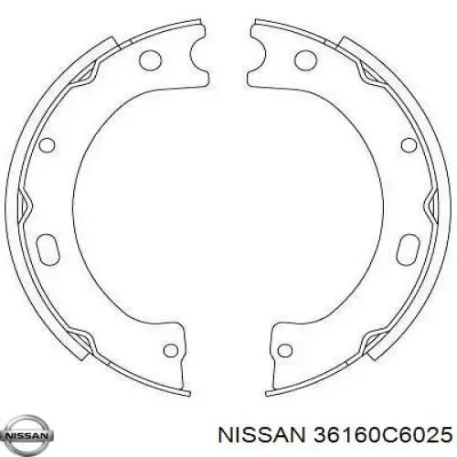 Juego de zapatas de frenos, freno de estacionamiento Nissan Patrol Y61