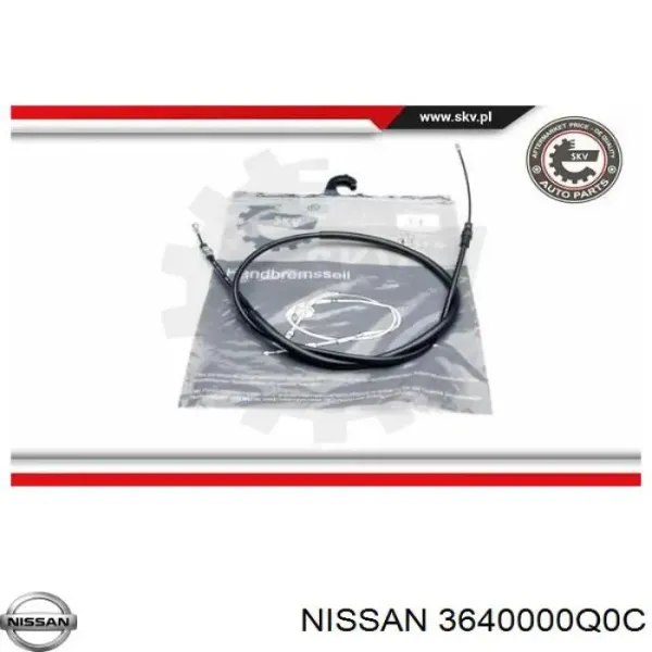 Cable de freno de mano trasero derecho/izquierdo 3640000Q0C Nissan/Infiniti