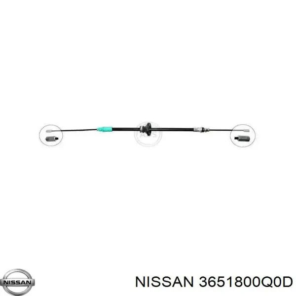 Cable intermedio de freno de mano 3651800Q0D Nissan/Infiniti
