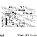 Árbol de transmisión delantero izquierdo Nissan Almera N16