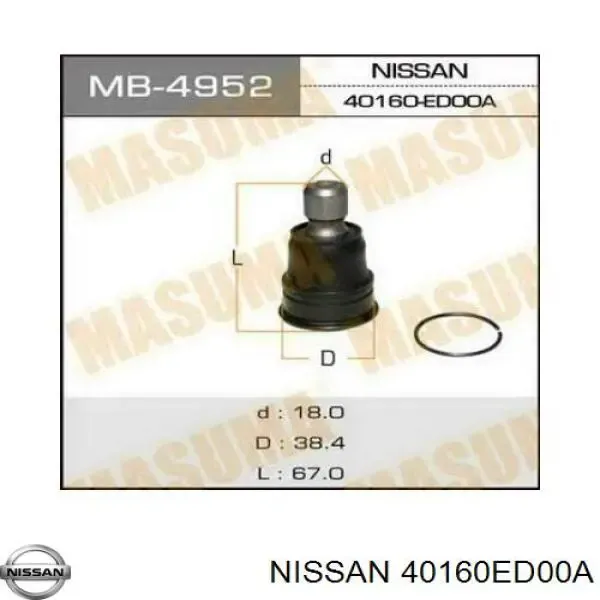 Rótula inferior de suspensión 40160ED00A Nissan/Infiniti