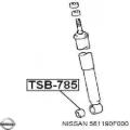 Buje del silentblock del amortiguador trasero Nissan Terrano R20