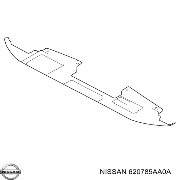 Cubierta superior del panel frontal (soporte del radiador) 620785AA0A Nissan/Infiniti