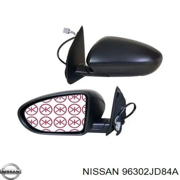 Espejo retrovisor izquierdo Nissan Qashqai 1 J10