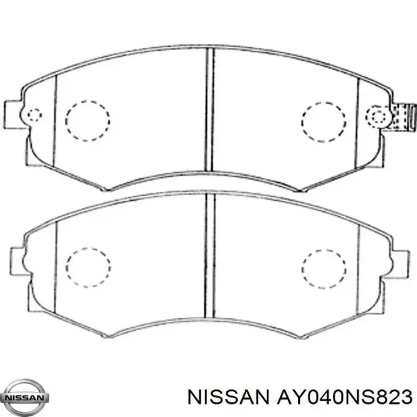 Pastillas de freno AY040NS823 Nissan/Infiniti