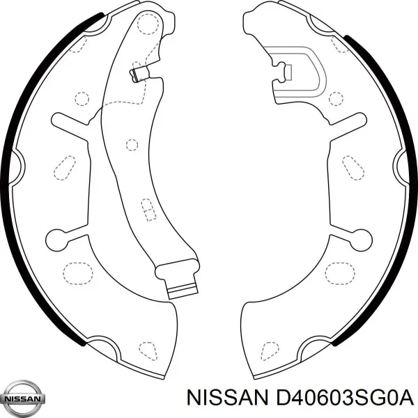 Zapatas de freno D40603SG0A Nissan/Infiniti