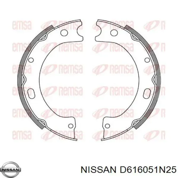 Juego de zapatas de frenos, freno de estacionamiento Nissan Patrol Y61