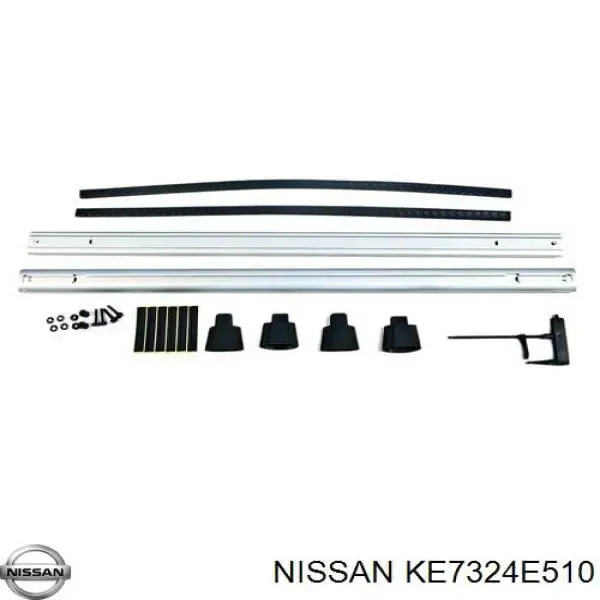 Juego de barras transversales de techo KE7324E510 Nissan/Infiniti