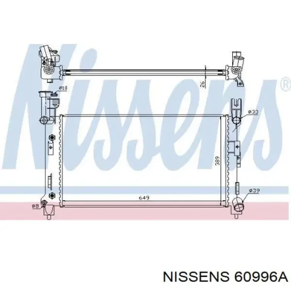 Radiador 60996A Nissens