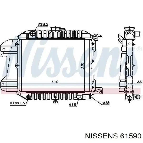 Radiador 61590 Nissens