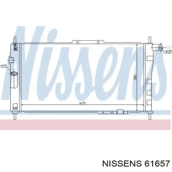 Radiador 61657 Nissens