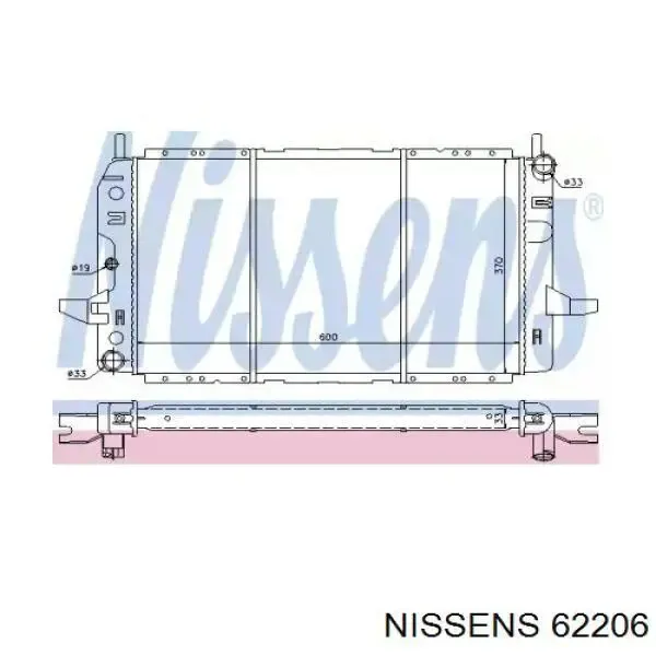 Radiador 62206 Nissens